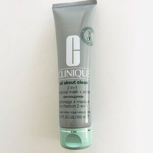 CLINIQUE All About Clean 2-in-1 Charcoal Face Mask + Scrub 3.4 Oz